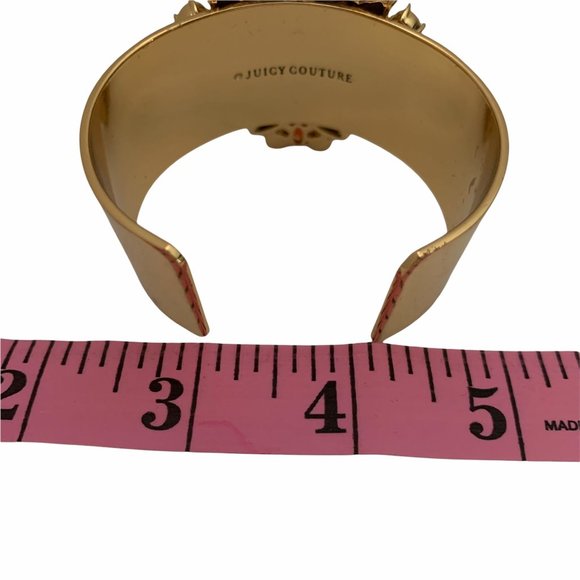 Juicy Couture Gold Cuff Rhinestone Flower Statemen - Picture 9 of 12